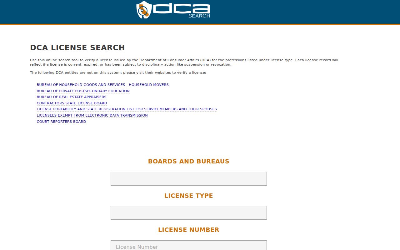 West Sacramento people search using California professional licenses
