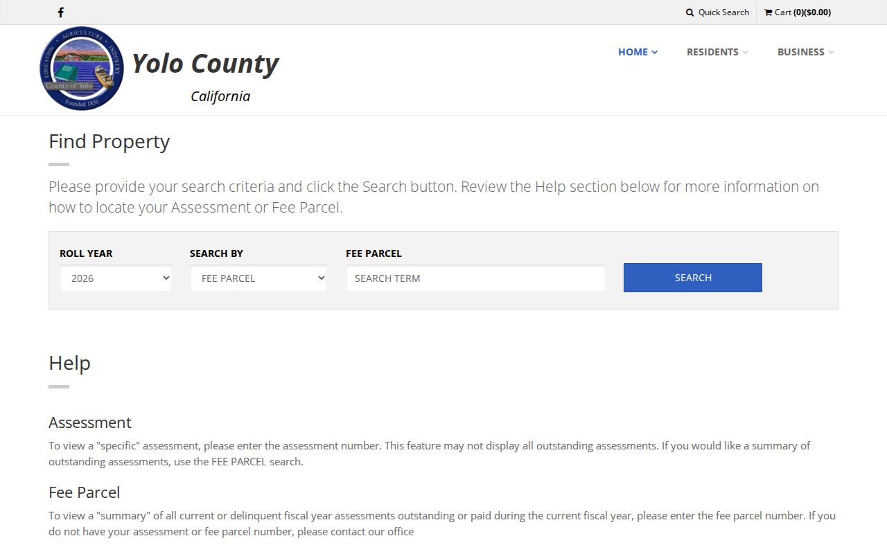 West Sacramento people search with the Yolo property tax form